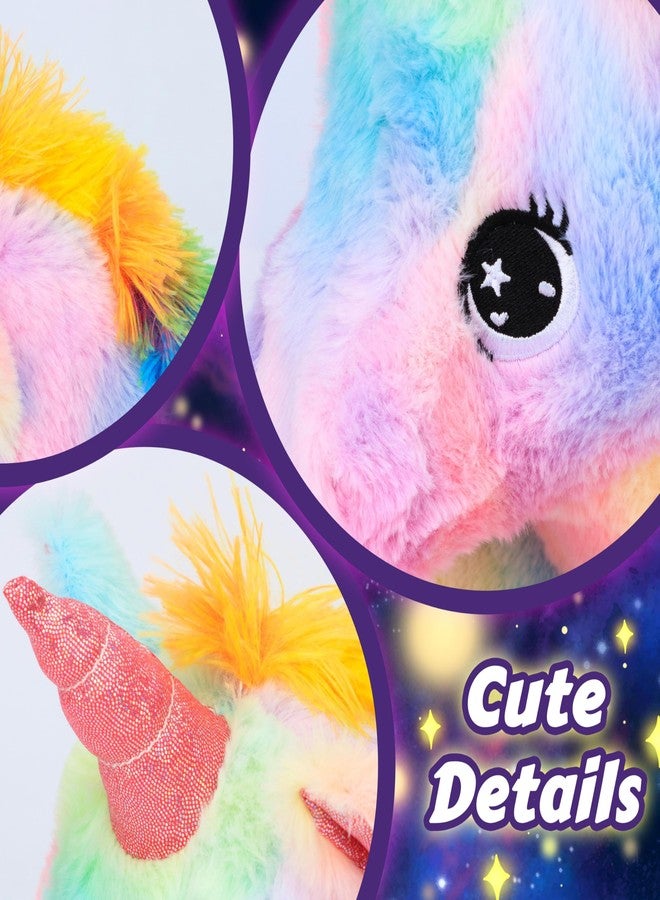 Easfan LED Unicorn Plush Light-up Stuffed Animal with Colorful Night Lights Glow in The Dark Birthday Festival for Kids Toddlers Girls Rainbow,10” - Image 5